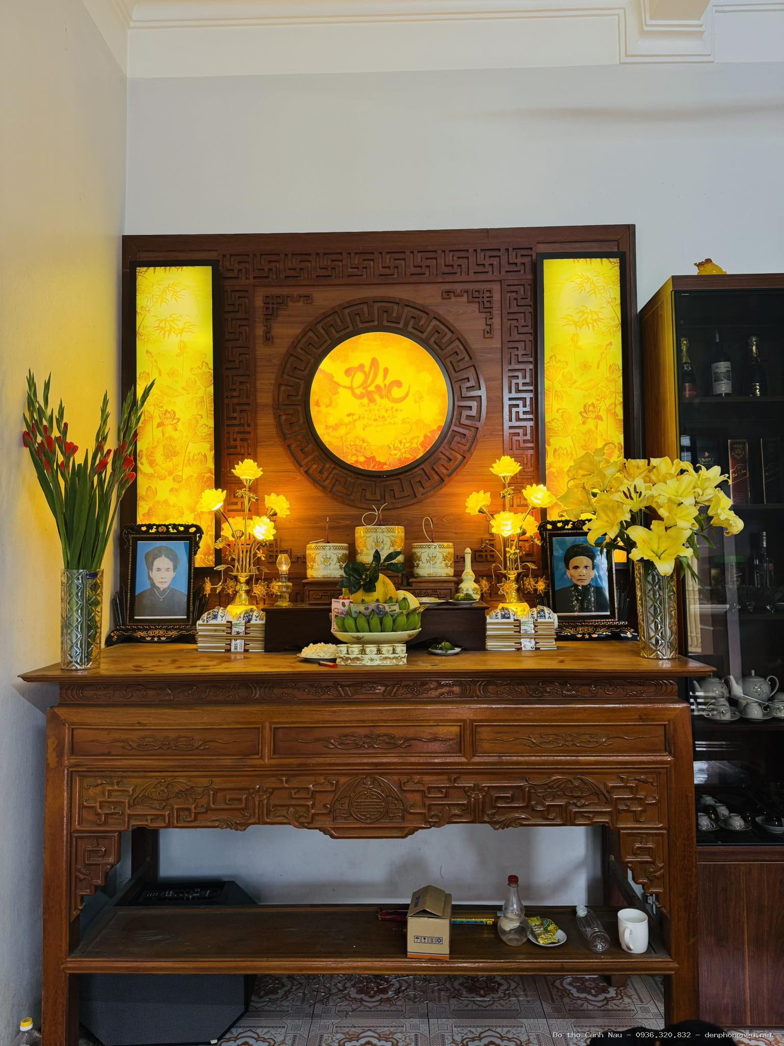 Mẫu bàn thờ 3 tầng đẹp - Bàn Thờ Chung Cư